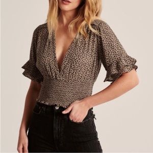 Abercrombie cheetah blouse